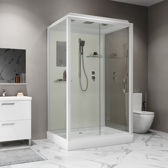 Душевая кабина Niagara Standart 120x90 см ST120/90/15Q, белый/прозрачное фото 