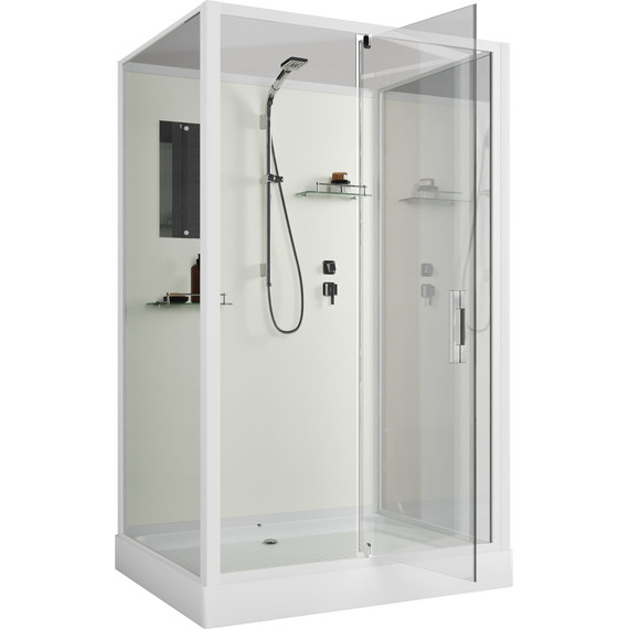 Душевая кабина Niagara Standart 120x90 см ST120/90/15Q/BK, белый/прозрачное фото 7