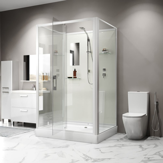 Душевая кабина Niagara Standart 120x90 см ST120/90/15Q/BK, белый/прозрачное фото 2