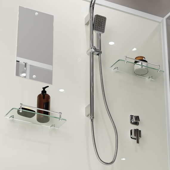 Душевая кабина Niagara Standart 120x90 см ST120/90/15Q/BK, белый/прозрачное фото 5