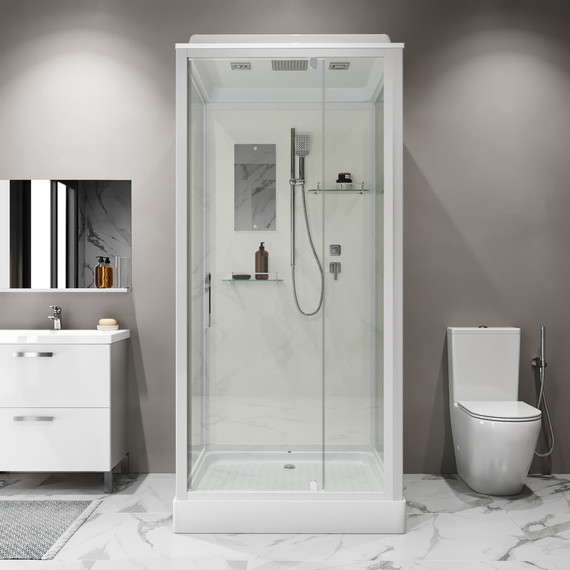 Душевая кабина Niagara Standart 80x80 см ST80/15Q, белый/прозрачное фото 3