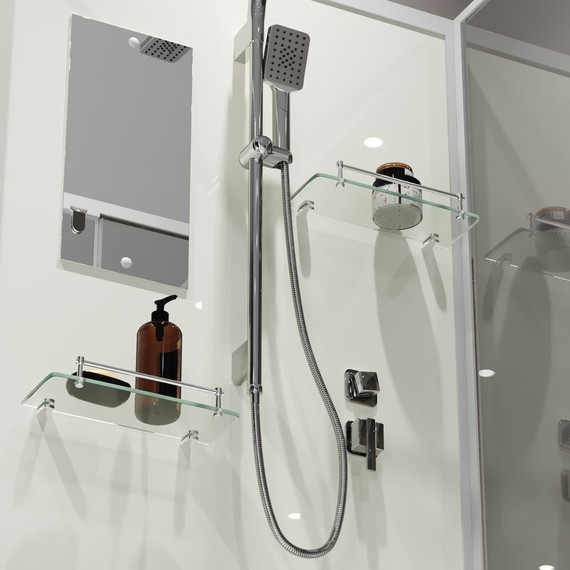 Душевая кабина Niagara Standart 80x80 см ST80/15Q/BK, белый/прозрачное фото 6