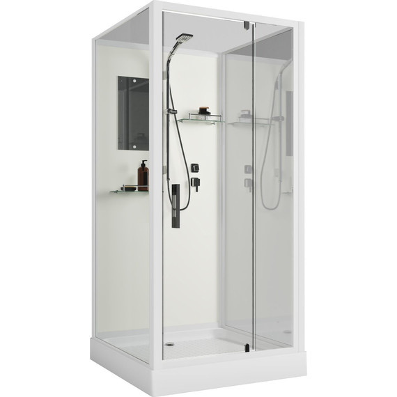 Душевая кабина Niagara Standart 80x80 см ST80/15Q/BK, белый/прозрачное фото 8