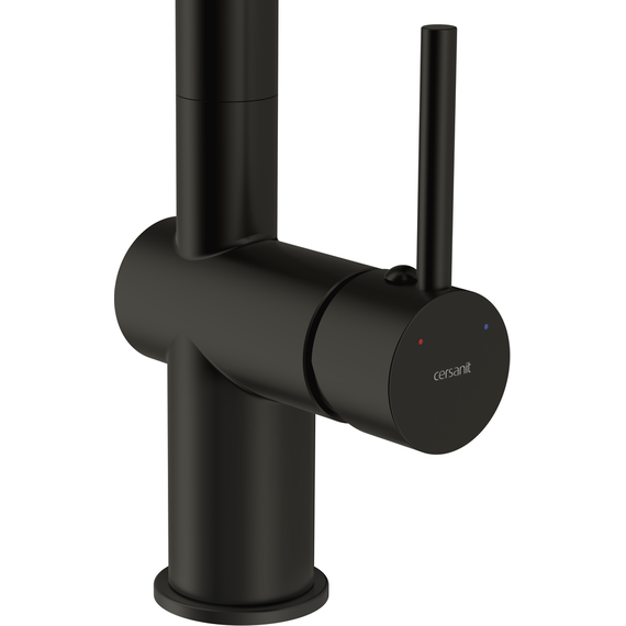 Смеситель для кухни Cersanit Brasko A68225, чёрный фото 3