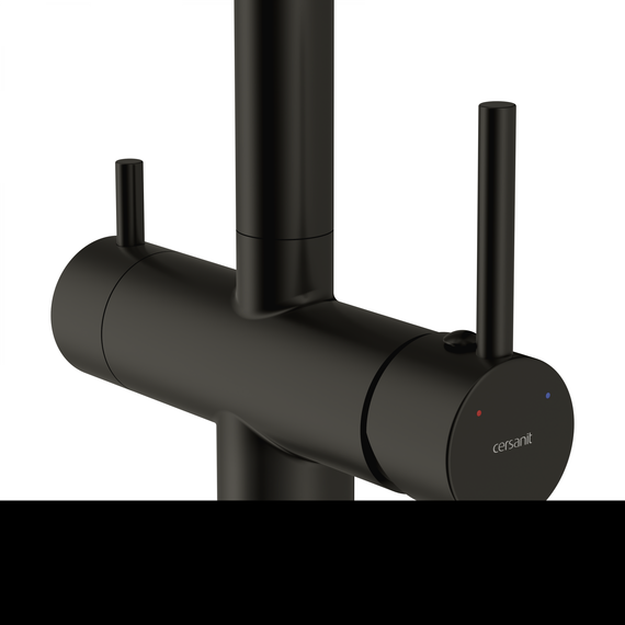 Смеситель для кухни Cersanit Crea A68223, чёрный фото 3