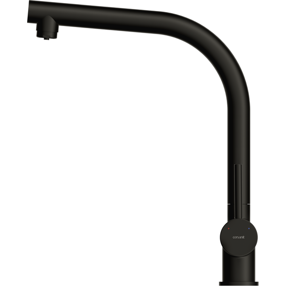 Смеситель для кухни Cersanit Crea A68223, чёрный фото 6