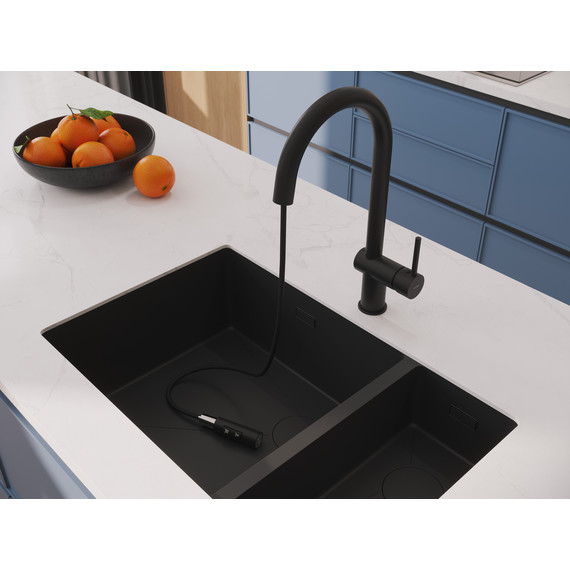 Смеситель для кухни Cersanit Brasko A68225, чёрный фото 13