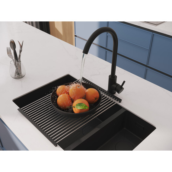 Смеситель для кухни Cersanit Como A68243, чёрный фото 12