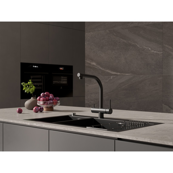 Смеситель для кухни Cersanit Crea A68223, чёрный фото 10