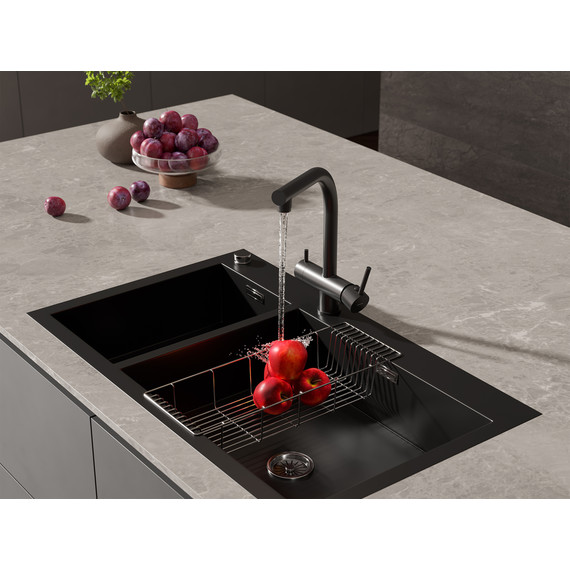 Смеситель для кухни Cersanit Crea A68223, чёрный фото 13