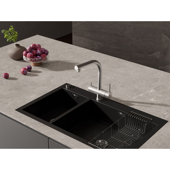 Смеситель для кухни Cersanit Crea A68224, сатин фото 10