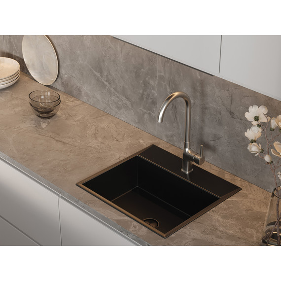 Смеситель для кухни Cersanit Elio A68260, сатин фото 9