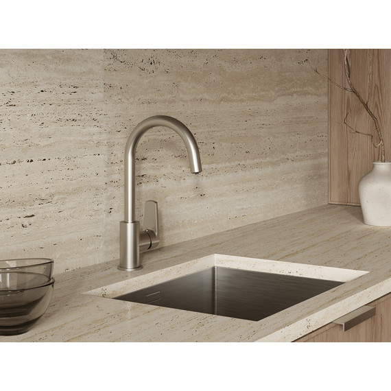 Смеситель для кухни Cersanit Moduo A68222, сатин фото 8