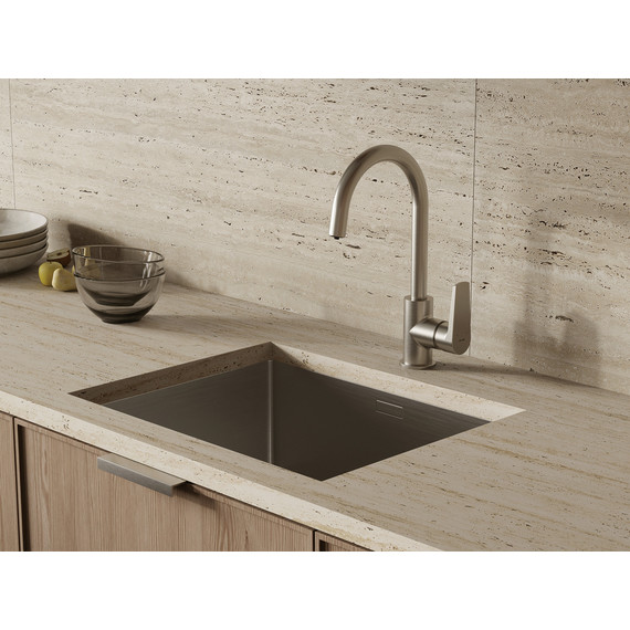 Смеситель для кухни Cersanit Moduo A68222, сатин фото 9