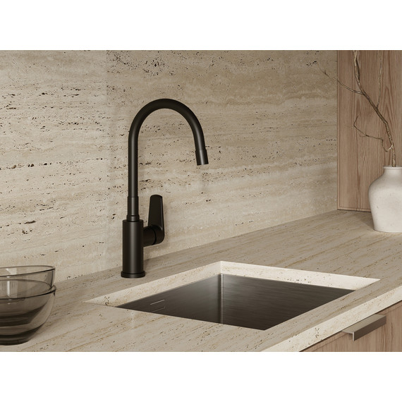 Смеситель для кухни Cersanit Moduo A68230, чёрный фото 9