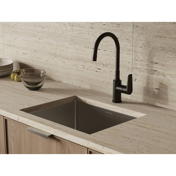 Смеситель для кухни Cersanit Moduo A68230, чёрный фото 10