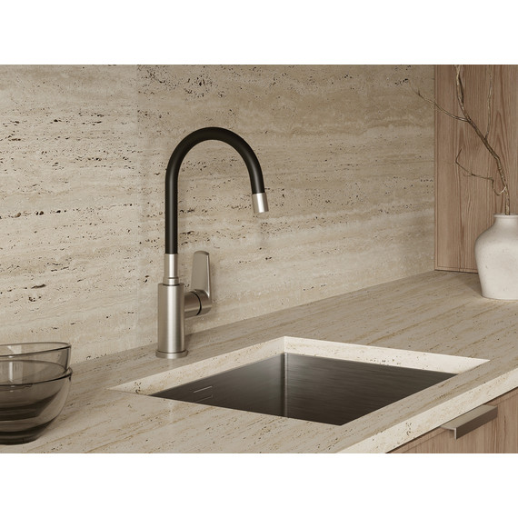 Смеситель для кухни Cersanit Moduo A68231, сатин фото 9