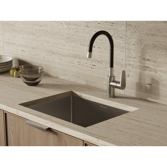 Смеситель для кухни Cersanit Moduo A68231, сатин фото 10