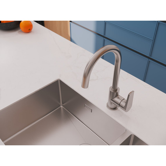 Смеситель для кухни Cersanit Moduo A68222, сатин фото 13