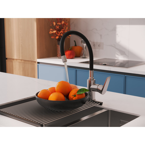 Смеситель для кухни Cersanit Moduo A68231, сатин фото 14