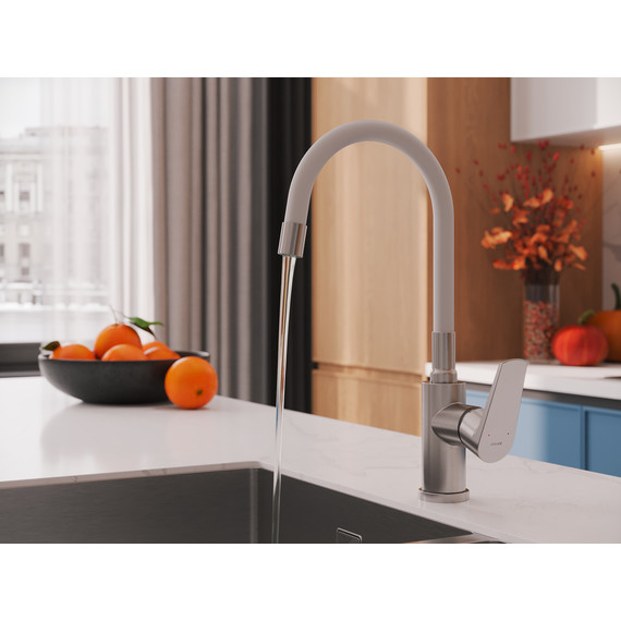 Смеситель для кухни Cersanit Moduo A68232, белый фото 12