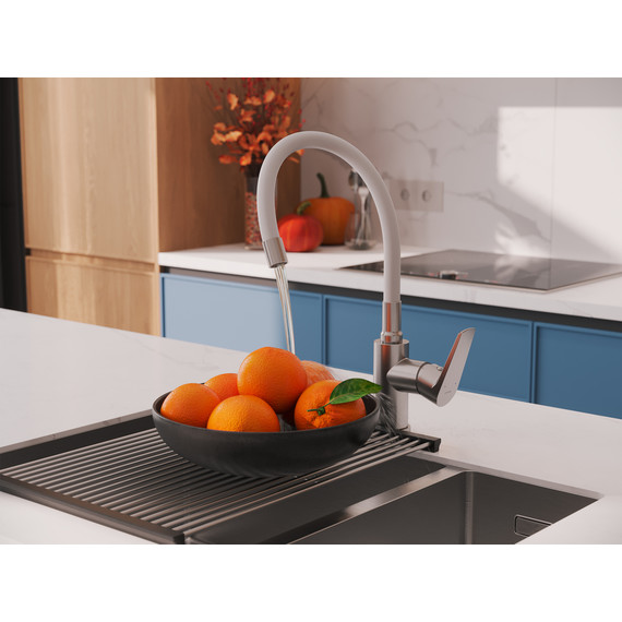 Смеситель для кухни Cersanit Moduo A68232, белый фото 14