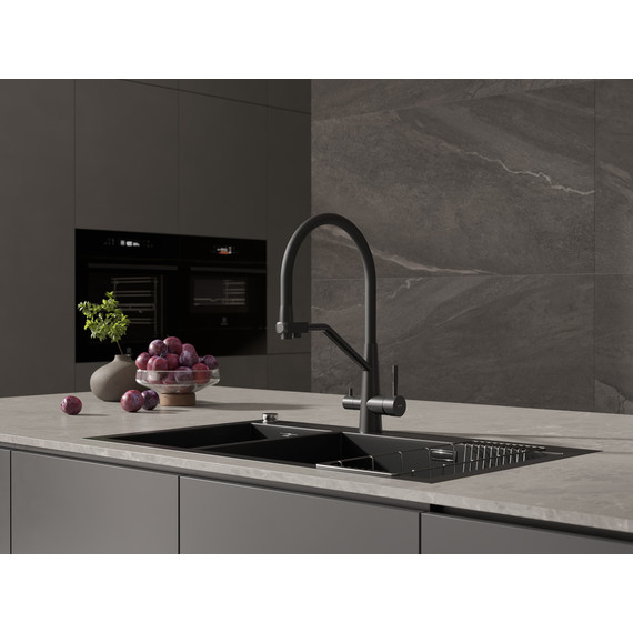 Смеситель для кухни Cersanit Vivo A68218, чёрный фото 10