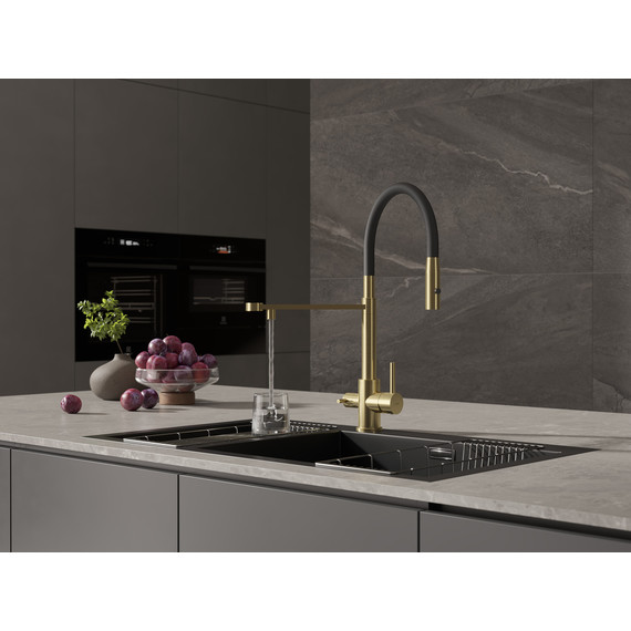 Смеситель для кухни Cersanit Zen A68251, золото фото 14