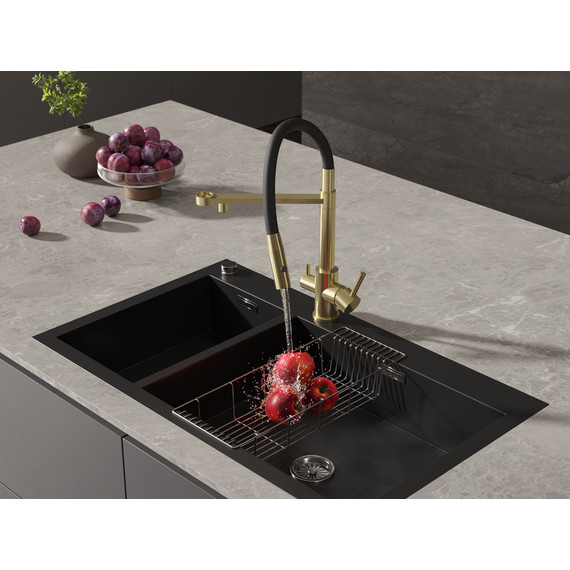 Смеситель для кухни Cersanit Zen A68251, золото фото 16