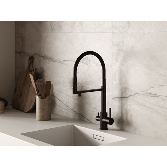 Смеситель для кухни Cersanit Zen A68250, чёрный фото 9