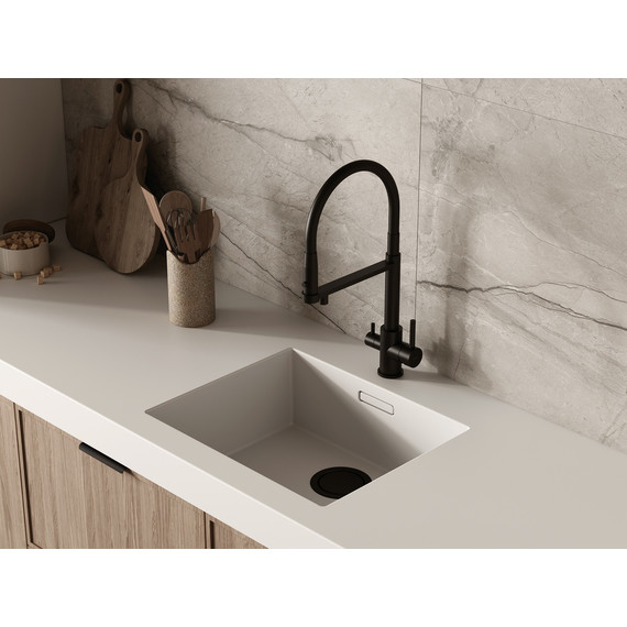 Смеситель для кухни Cersanit Zen A68250, чёрный фото 10