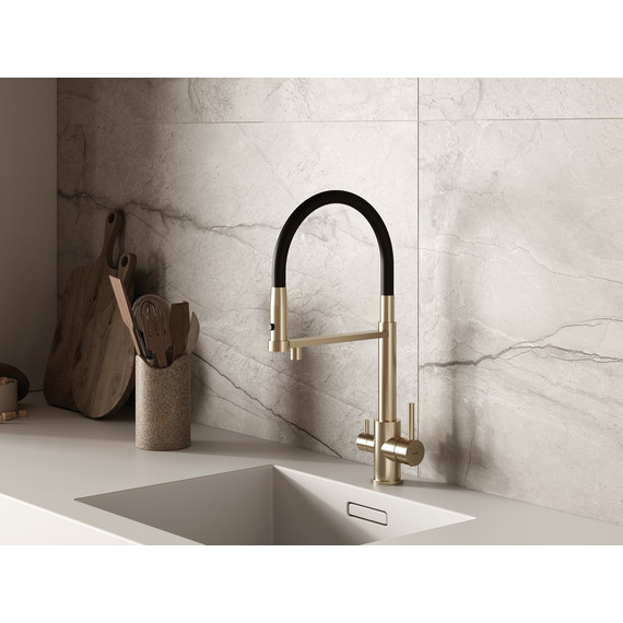 Смеситель для кухни Cersanit Zen A68251, золото фото 9
