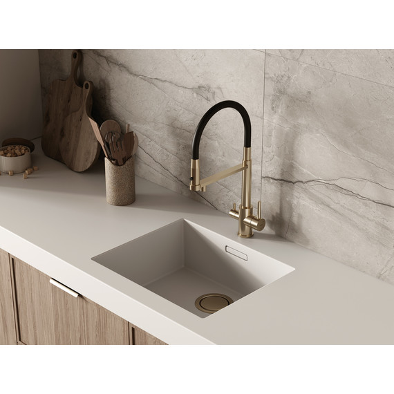 Смеситель для кухни Cersanit Zen A68251, золото фото 10