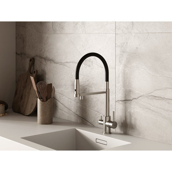 Смеситель для кухни Cersanit Zen A68259, сатин фото 9