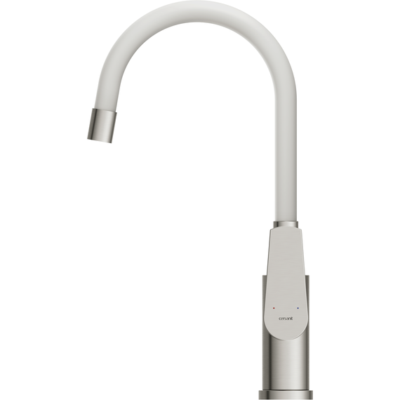 Смеситель для кухни Cersanit Moduo A68232, белый фото 6