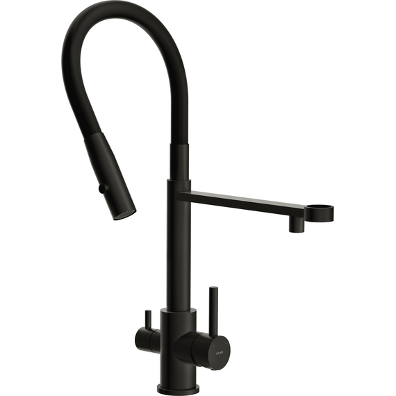 Смеситель для кухни Cersanit Zen A68250, чёрный фото 7