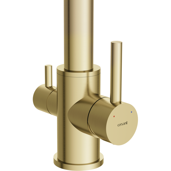 Смеситель для кухни Cersanit Zen A68251, золото фото 3