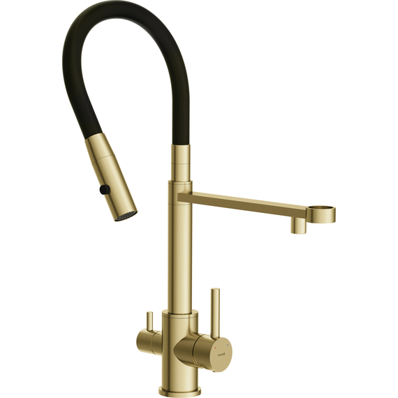 Смеситель для кухни Cersanit Zen A68251, золото фото 7
