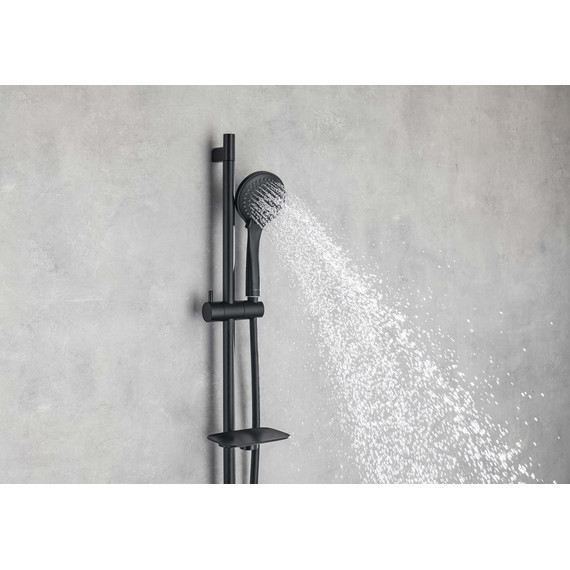 Набор смесителей 3 в 1 для ванны с коротким изливом Aquatek Вега AQ1030MB, чёрный матовый, Цвет производителя: чёрный матовый фото 7