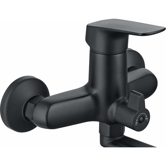 Смеситель для ванны Aquatek Вега AQ1042MB, чёрный матовый, Цвет производителя: чёрный матовый фото 2