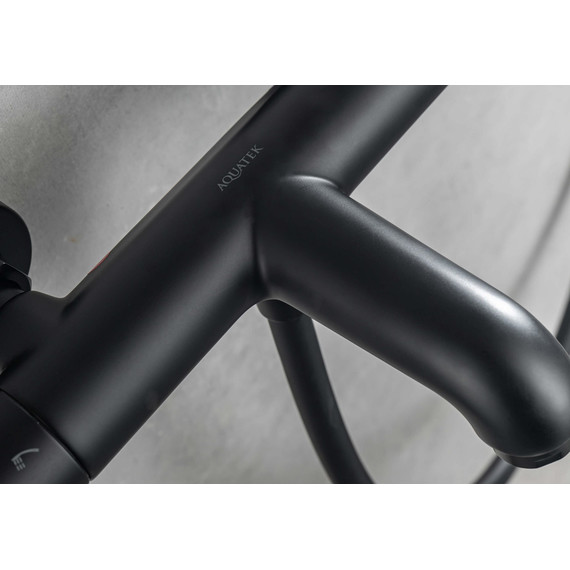 Смеситель для ванны Aquatek Вега AQ1043MB, чёрный матовый, Цвет производителя: чёрный матовый фото 8