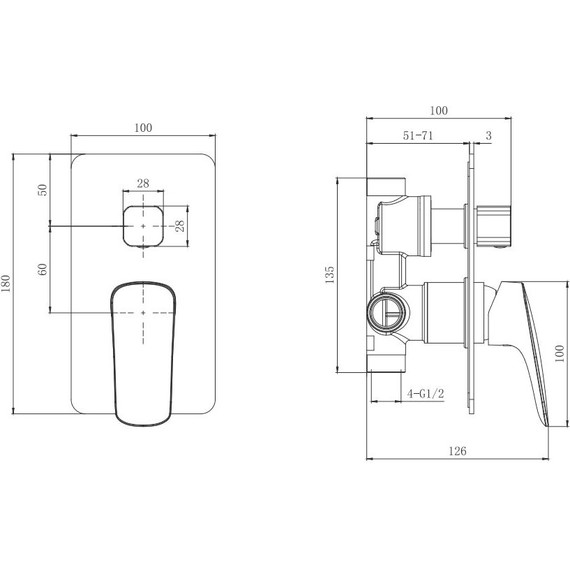 Набор смесителей 4 в 1 для душа Aquatek Вега AQ1075MB, чёрный матовый, Цвет производителя: чёрный матовый - 20 Набор смесителей 4 в 1 для душа Aquatek Вега AQ1075MB, чёрный матовый, Цвет производителя: чёрный матовый фото 20