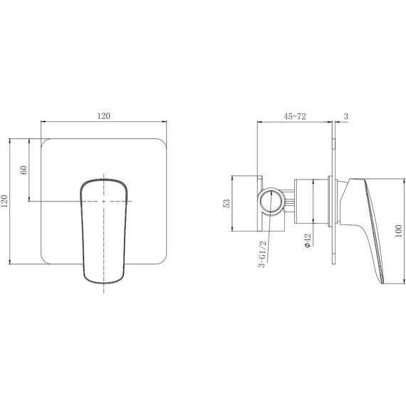Набор смесителей 3 в 1 для душа Aquatek Вега AQ1076MB, чёрный матовый, Цвет производителя: чёрный матовый - 19 Набор смесителей 3 в 1 для душа Aquatek Вега AQ1076MB, чёрный матовый, Цвет производителя: чёрный матовый фото 19