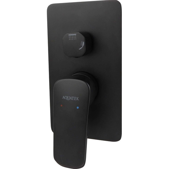 Набор смесителей 4 в 1 для душа Aquatek Вега AQ1074MB, чёрный матовый, Цвет производителя: чёрный матовый фото 6