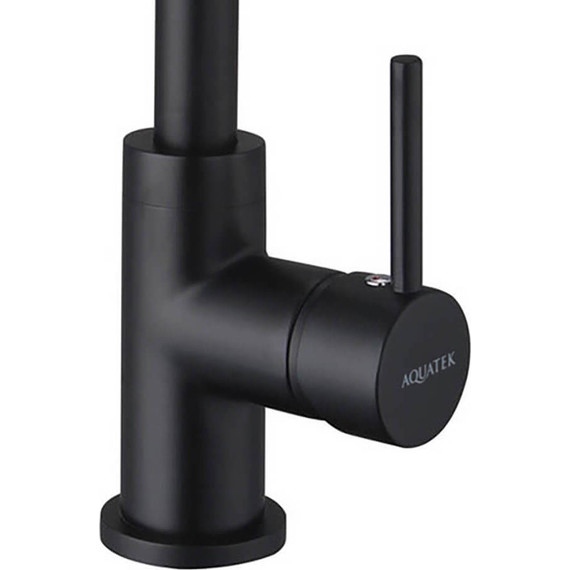 Смеситель для кухни Aquatek Вега AQ1080MB, чёрный матовый, Цвет производителя: чёрный матовый фото 2