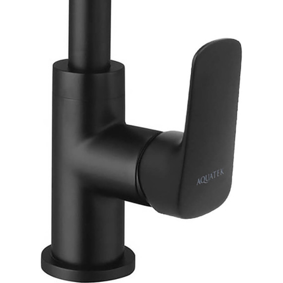 Смеситель для кухни Aquatek Вега AQ1081MB, чёрный матовый, Цвет производителя: чёрный матовый фото 2