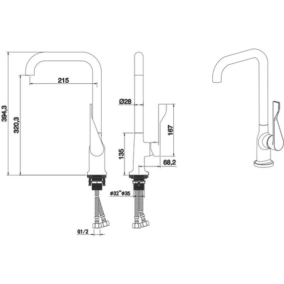 Смеситель для кухни Aquatek Вега AQ1083CR, Цвет производителя: хром фото 4