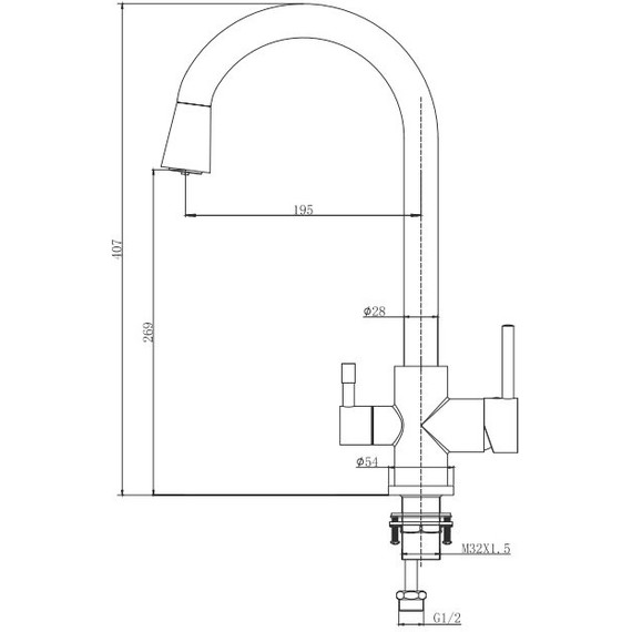 Смеситель для кухни Aquatek Вега AQ1085CR, Цвет производителя: хром - 4 Смеситель для кухни Aquatek Вега AQ1085CR, Цвет производителя: хром фото 4