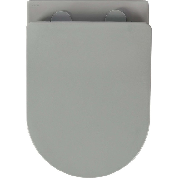 Унитаз подвесной безободковый Aquatek Вега AQ1905-MG с тонкой крышкой микролифт, серый матовый фото 7