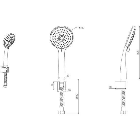 Душевой гарнитур Aquatek Вега AQ2010CR фото 9